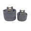 Ensemble de 2 paniers ronds en tissu