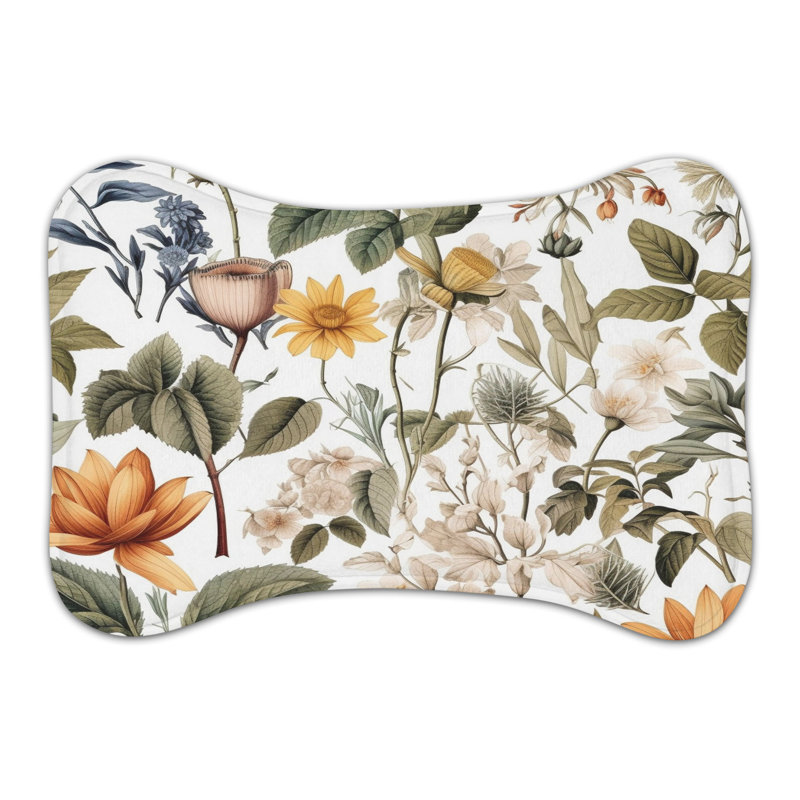 Art floral antique - Tapis d'alimentation en forme d'os