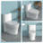 Ceramic One Piece Toilet For Bathroom, 12-Inch Rough-In, 1.22/1.6 GPF, Dual Flush With Soft Clsoing Seat, Powerful Dual Flush MAP 800G