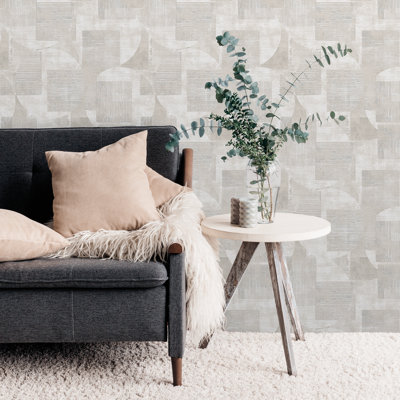 Geo Canvas White Wallpaper