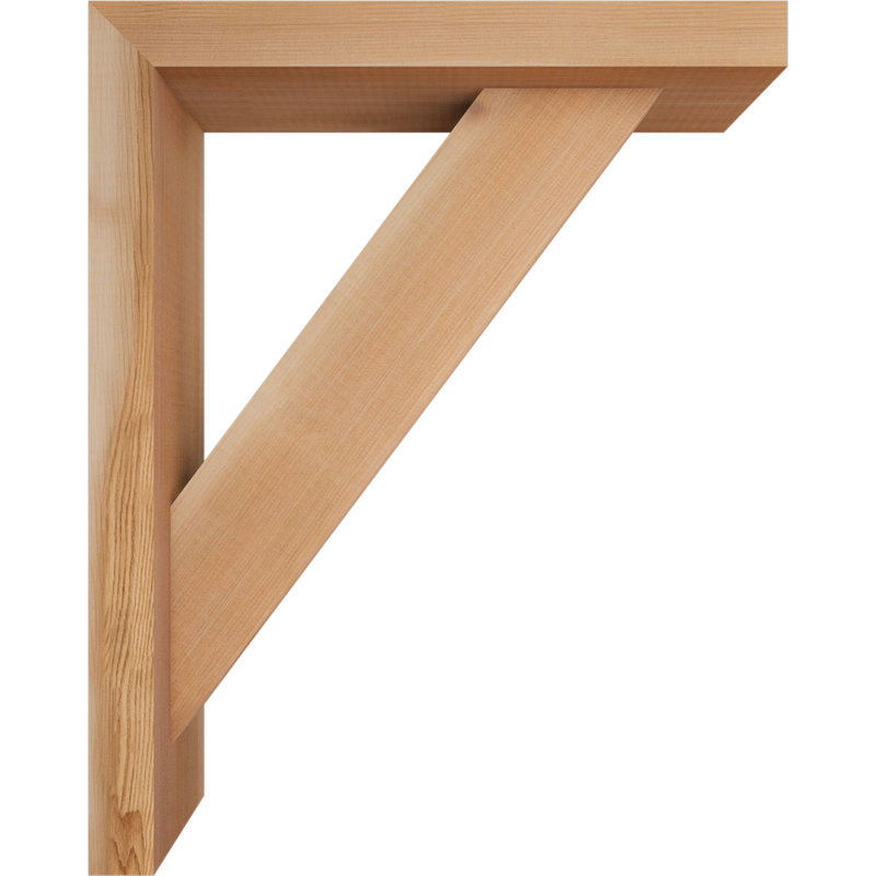 Support de bloc traditionnel avec entretoise décalée, 20 x 16, Cèdre rouge occidental de l 3 1/2 po (lisse)