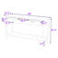 Console moderne en placage de sapin avec motif en nid d'abeille-1698662423