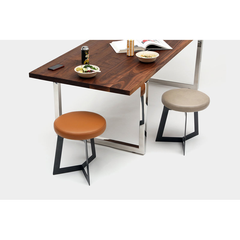 Y Accent Stool, Blackened Steel, Earth
