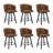 Swivel Counter Stool With Upholstered Seat And Metal Frame,Set Of 6-590725160