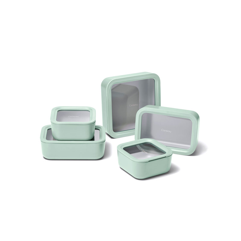 Caraway 14Pc Glass Food Storage Set, Mist