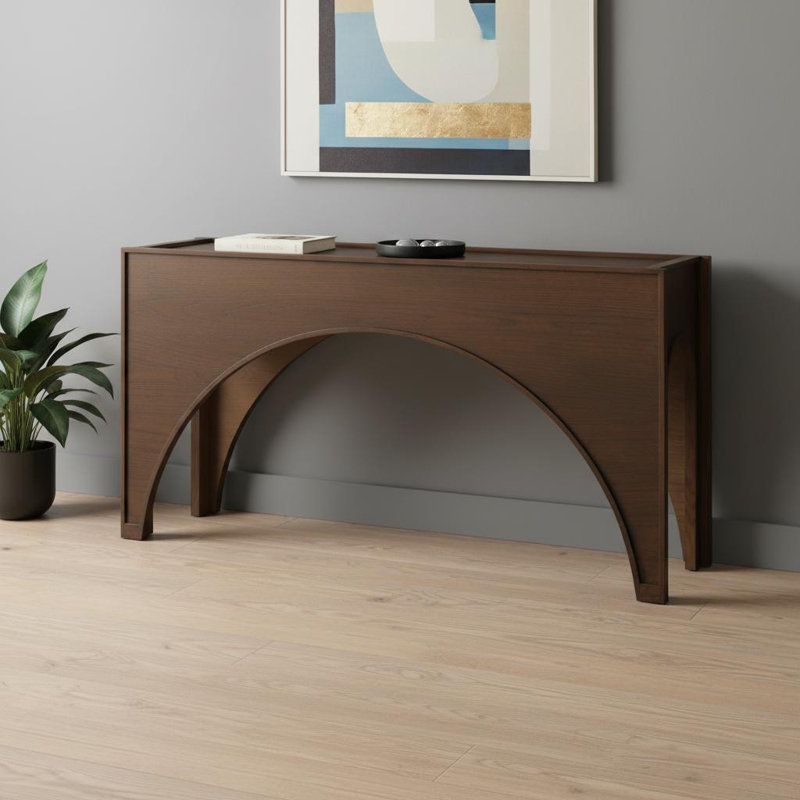 Console en bois brun de 55 po