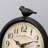 Analog Metal Quartz Movement / Crystal Tabletop Clock in Black