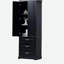 Grande armoire de rangement avec trois tiroirs pour salle de bain / bureau, noir (ancien SKU: WF299282AAB)