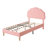Cimahi 2 Pcs Twin Size Upholstered Platform Bed Frame With Adjustable Headboard, Teddy Fleece, Soft Rounded Corners, No Box Spring Required, Easy Assembly-708684662