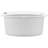 vidaXL Granite Kitchen Sink Single Basin Oval White-119893058