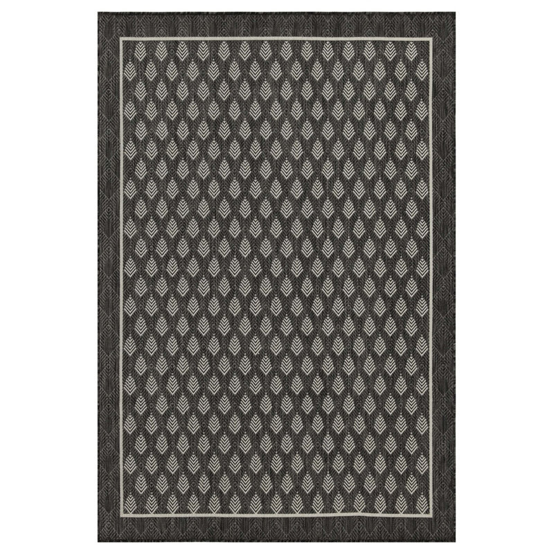 Sunshine Anthracite Indoor/Outdoor Area Rug, Rectangle 7'10" x 10'3"