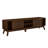 67.9 Inch Mid Century Modern Rattan TV Stand For Tvs Up To 75", Entertainment Cabinet, Media Console For Living Room Media Room, Solid Wood Feet & Rattan Cabinet Doors - Walnut-2021976021