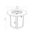 Sleek Propane Gas Fire Pit Table, 50000 BTU Round Steel for Outdoor Patio Deck Garden - Black-632748814