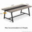  Table de conférence rectangulaire de 70,87 po pour 6 à 8 personnes, table de réunion industrielle moderne avec structure en acier robuste, grande surface de travail pour la collaboration de l'équipe-55190416
