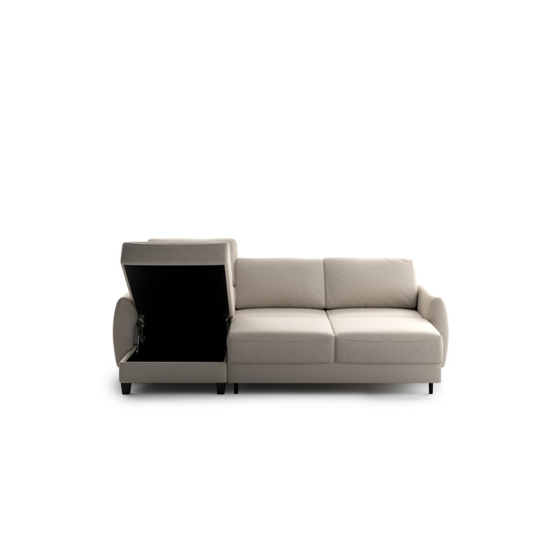 Delta Full XL Sectional (Reversible Chaise + Loveseat Sleeper) Cloud 02 - 104/9 Smoked Birch