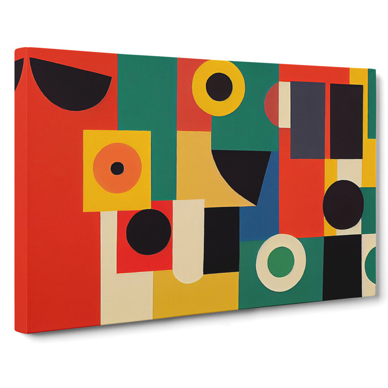 Modern Bauhaus Art Vol.6 Abstract - Wrapped Canvas, 50cm H x 76cm W x 3cm D