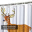 Rideau de douche à motif de cerf blanc avec 12 crochets-601786501
