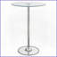 Table basse Indra avec plateau en verre chromé et éclairage DEL Entretien facile