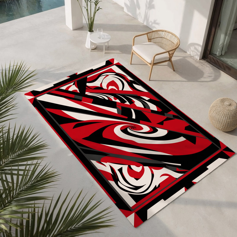 Tapis intérieur et extérieur Cerise, Rectangle 1'6" x 2'6"