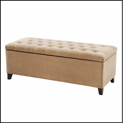 Banc de rangement touffeté à fermeture douce et confortable