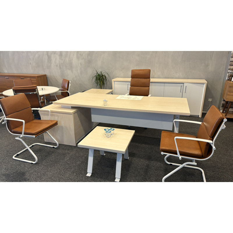 Ensemble de bureau de direction en L 86 po Layali - Bureau principal, bureau de direction, table basse