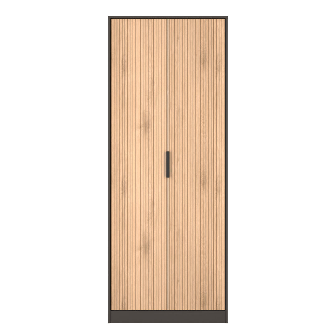 Welcome Furniture Hirato 2 Door Wardrobe - Ready Assembled - 77cm Wide - Image 3