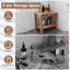 Banc de douche en bois de teck avec tabouret de douche avec tablette de rangement pour adultes-2005835782