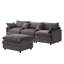 Canapé modulaire 105 po, canapé 3 places avec repose-pieds en tissu chenille rembourré 105 po-1680249764