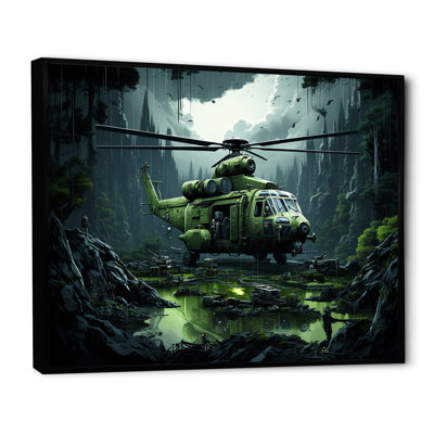 " Military Helicopter In Jungle "