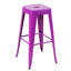 Tabourets de bar en métal 30 po à hauteur de comptoir sans dossier, faciles à assembler, détachables, idéaux pour un îlot de cuisine et des tabourets en mauve, de 2, imperméables, à nettoyer, adaptés