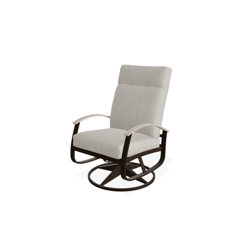 Belle Isle Outdoor Swivel Lounge Chair, Mineral Blue, Desert P60, Textured Kona
