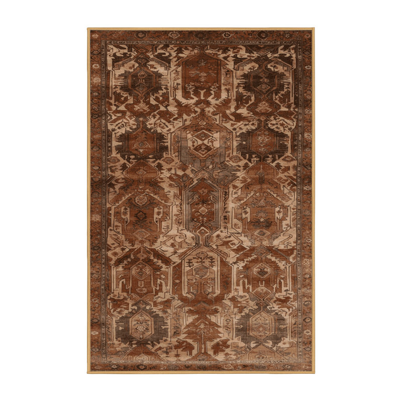Tapis brun lavable à la machine, Tapis de couloir 2 pi x 5 pi