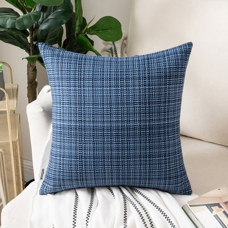 Housses de coussin d'extérieur imperméables, Bleu marine, 18 po x 18 po