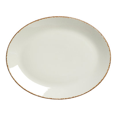 Plater ovale coupé bleu