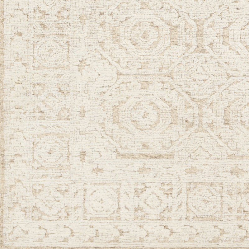 Tapis beige / crème en laine touffeté à la main Corissa Southwestern, Rectangle 5 pi x 7 pi 6 po
