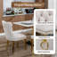 Ensemble de table à manger ronde 5 pièces pour 4 personnes, table de cuisine ronde en verre de 91 cm avec base en métal en forme de X et 4 chaises capitonnées en velours (ensemble de 5)-653396800-653396802