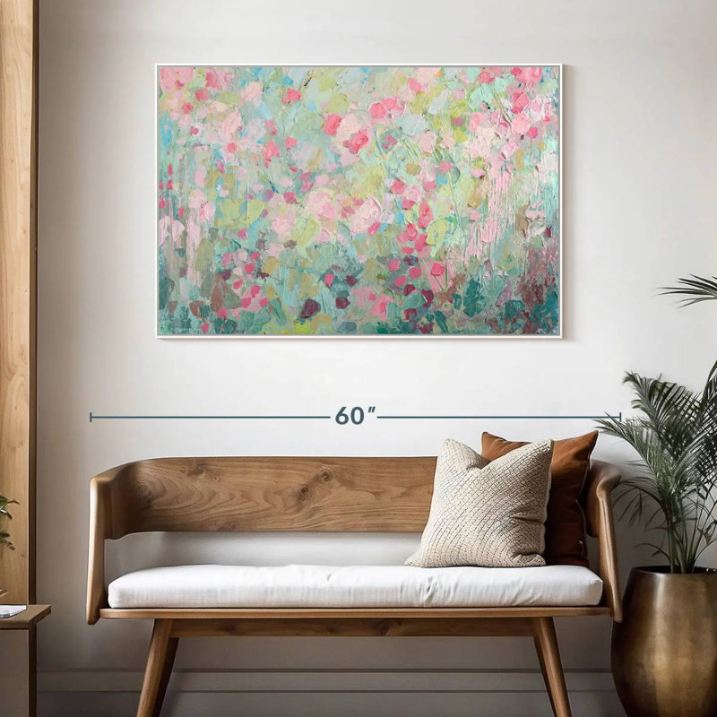 Dancing Sakura Tree, 46" X 31", Floating Frame White