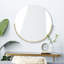 Miroir mural en bois doré avec cadre mince-1116474738