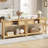 47" Rattan-Like Console Table Entryway Table with Storage