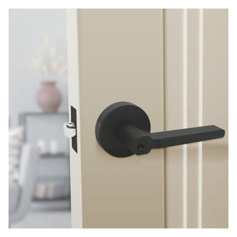 Matte Black Keyed (Entry) Door Lever