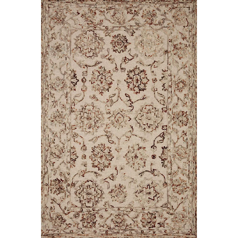 Engli Wool Floral Indoor Rug, Square 1'6"
