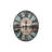 Rachual Decorative Oval Wood Wall Clock with Distressed Finish-1990130013