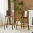 Alvin 31” Seat Height Rubberwood Bar Stools With Curved Backrest