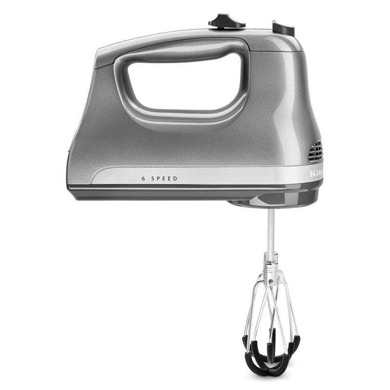 Batteur à main à 6 vitesses KitchenAid, Contour argenté