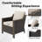 2-Piece All-Weather Wicker Patio Arm Chairs with Tufted Cushions, Fade Resistant-1347458891