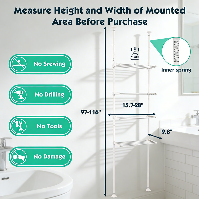 Over the Toilet Storage, White