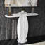 Commode blanche moderne Bellestre, panneau de particules recouvert de mélamine à 100%, 39,4 x 31,9 x 11,8 pouces | Conception durable et élégante, parfaite pour la maison ou le bureau | Une solution de rangement élégante pour n'importe quelle pièce | Facile à assembler-1071862125