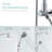 Fennocasa Polaris Rain Shower System, 8” Rainfall Shower Head, 1.8 GPM-99123525