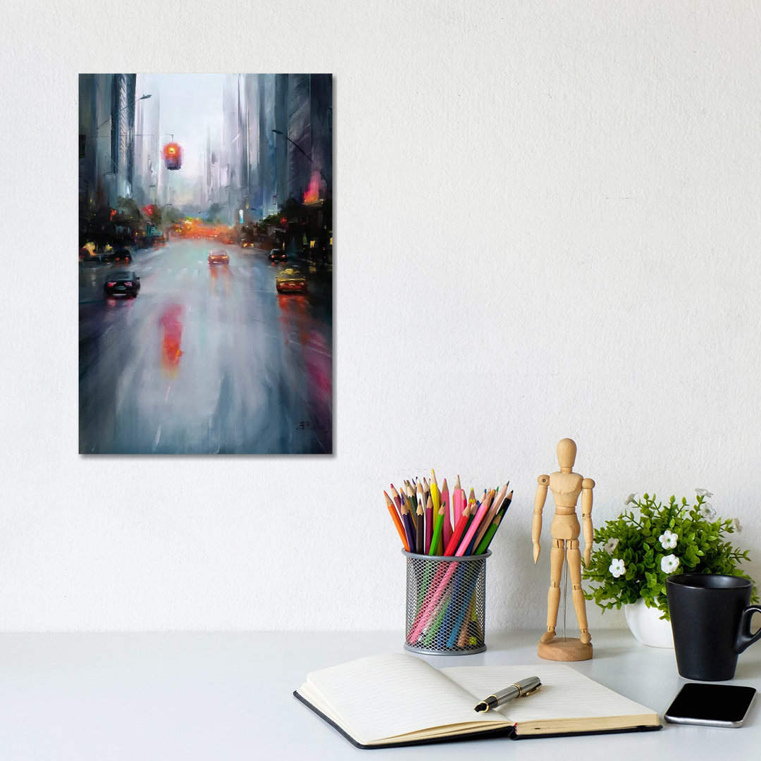 Rainy Day von Bozhena Fuchs - Galerie-verpackte Leinwand Giclée auf Leinwand