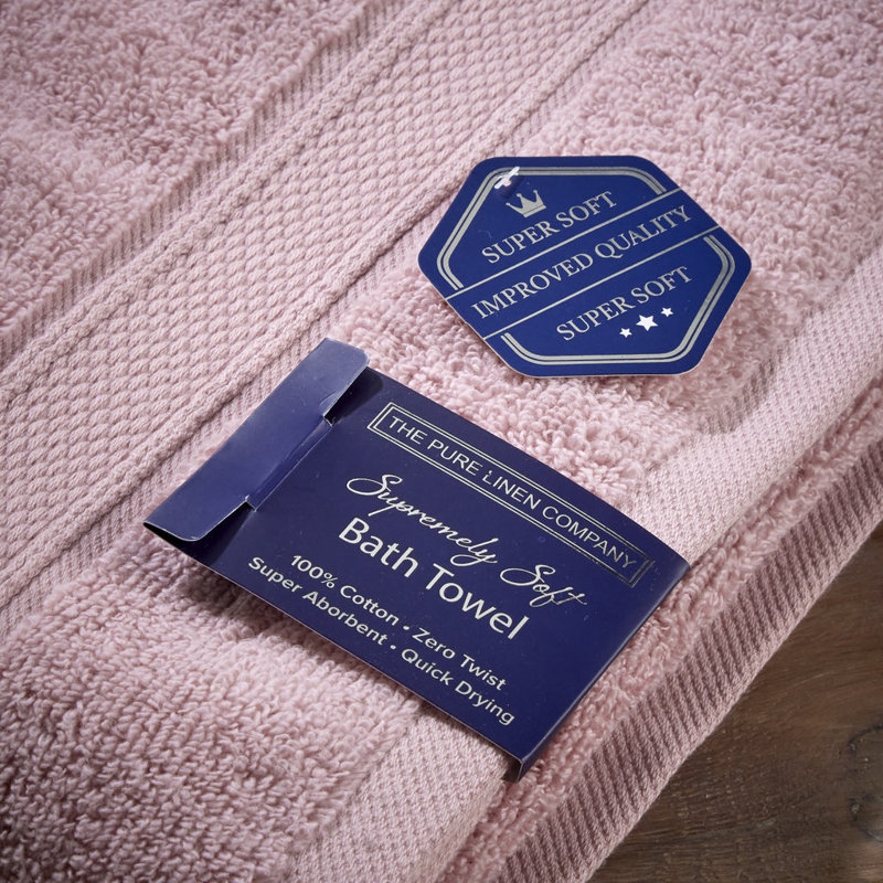 Luxury Zero Twist 100% Cotton Hand Towel, Pink